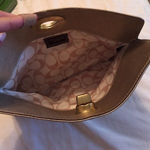 Authentic vintage Coach leather clutch